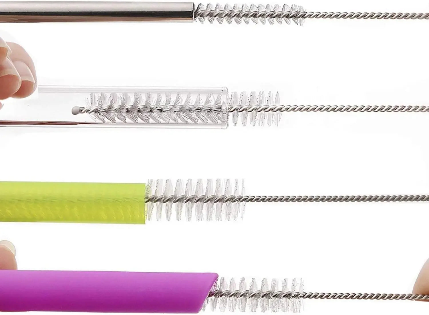 Straw Cleaning Brush Kit – Nylon & Steel Long Brushes for Bottles