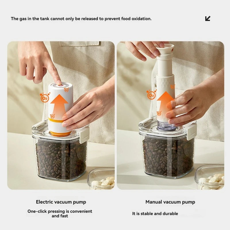 Electric Vacuum Sealed Container – Moisture-Proof Coffee & Rice Jar