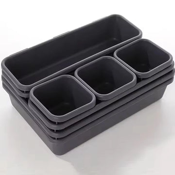 8pc Adjustable Drawer Organizer – Makeup & Kitchen Divider Tray Set
