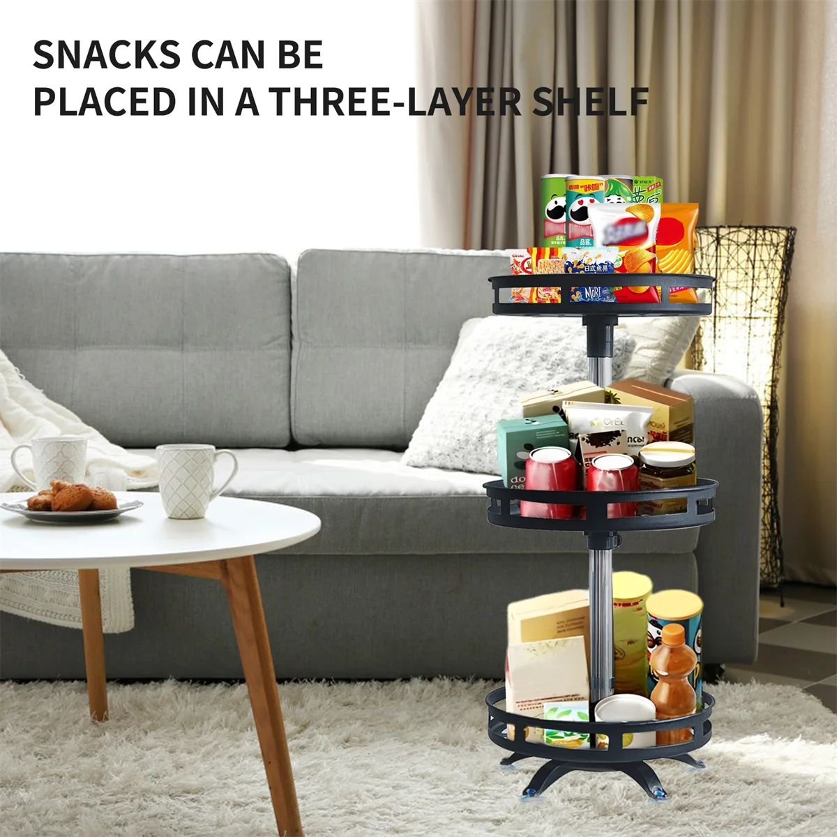 360° Rotatable Kitchen Spice Rack – Clean Storage Turntable Organizer