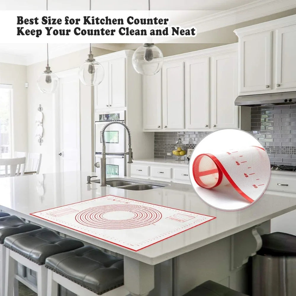 Silicone Baking Mat – Non-Stick Kneading Pad for Dough & Pizza