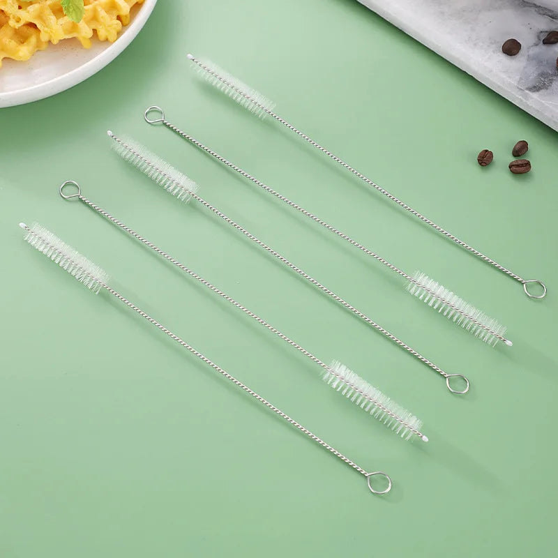 Straw Cleaning Brush Kit – Nylon & Steel Long Brushes for Bottles