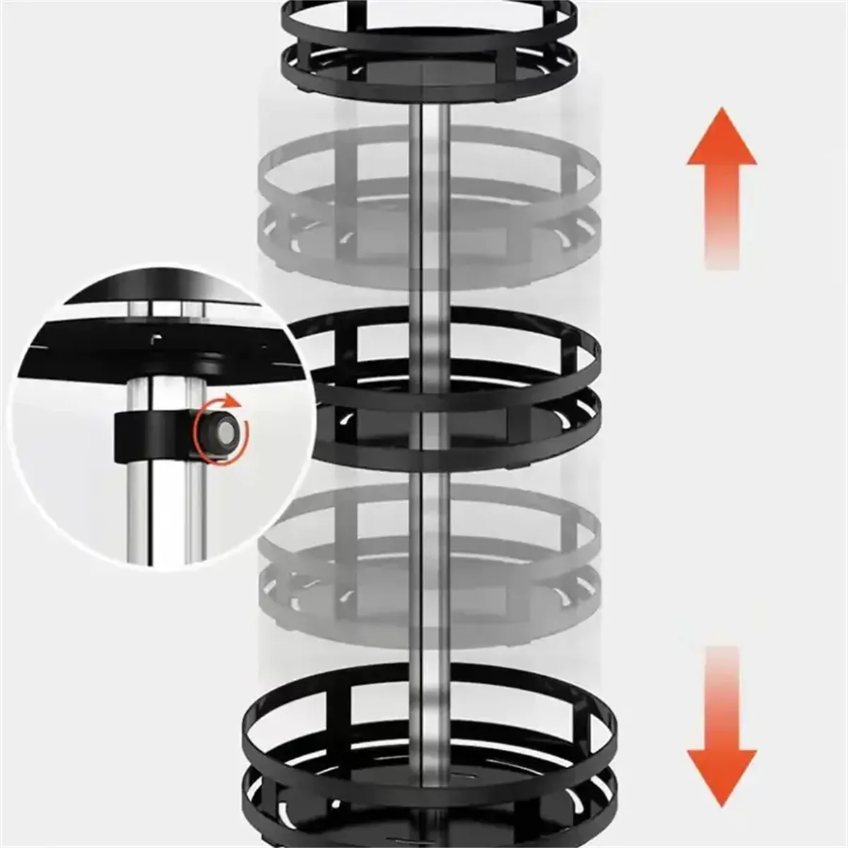 360° Rotatable Kitchen Spice Rack – Clean Storage Turntable Organizer