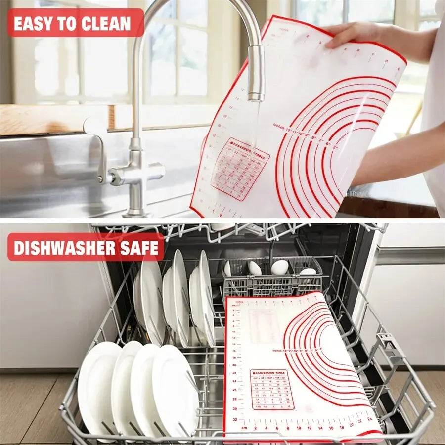 Silicone Baking Mat – Non-Stick Kneading Pad for Dough & Pizza