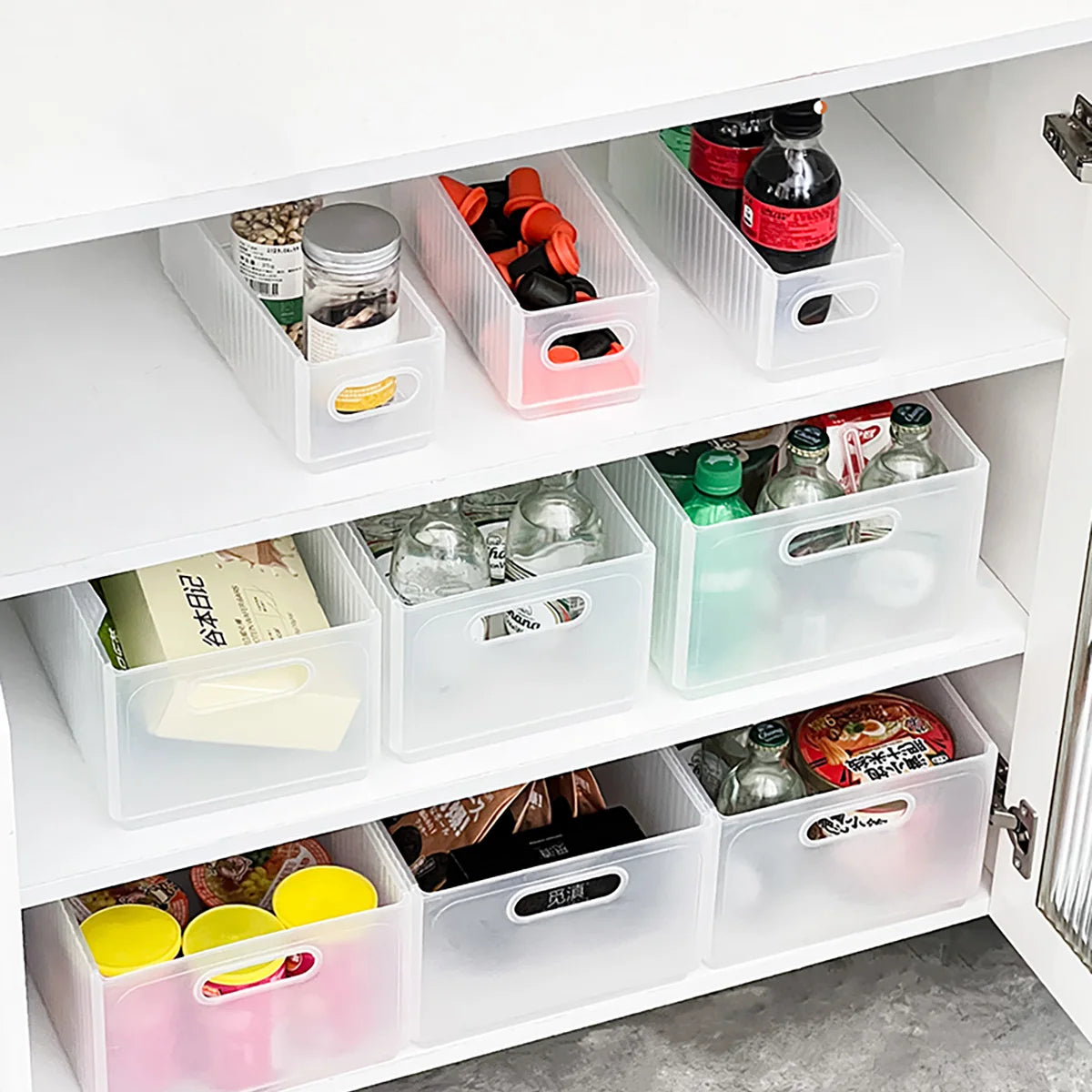 WORTHBUY Folding Fridge Organizer – Pull-Out Fruit & Veggie Box