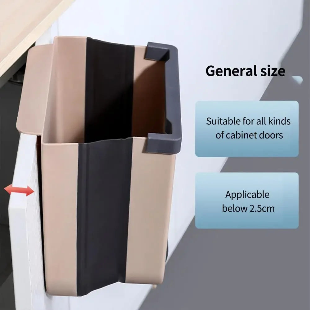 7L/10L Collapsible Wall Mounted Trash Can – Hanging for Kitchen