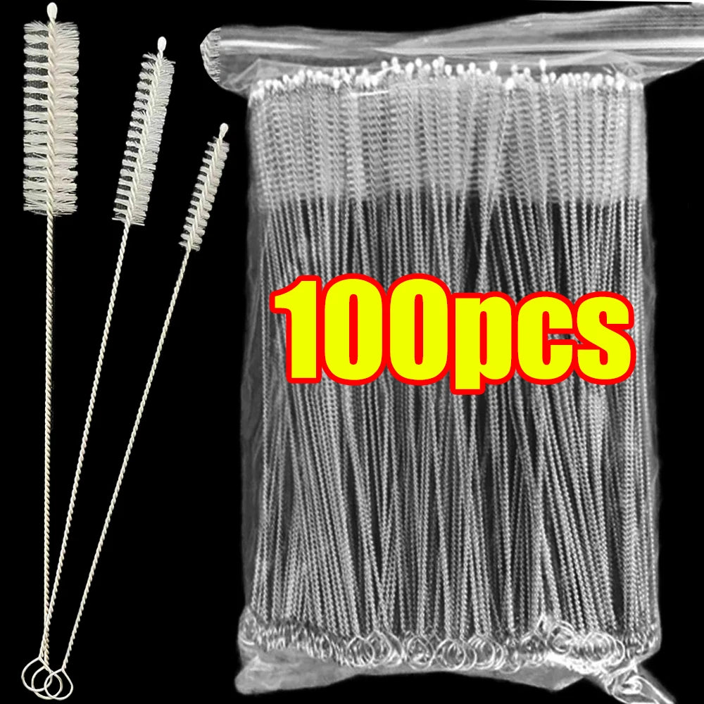 Straw Cleaning Brush Kit – Nylon & Steel Long Brushes for Bottles