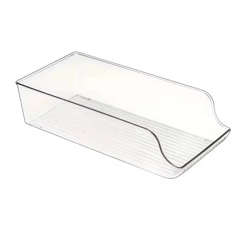 Stackable Soda Can Dispenser – Clear Fridge Drink Organizer Bin